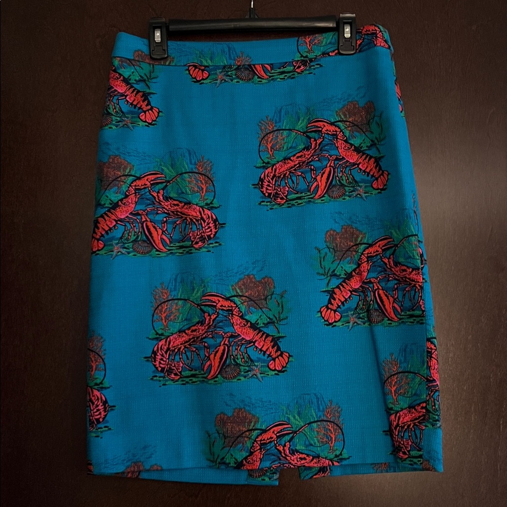 J. Crew Size 8 No. 2 Pencil Skirt in Lobster Print